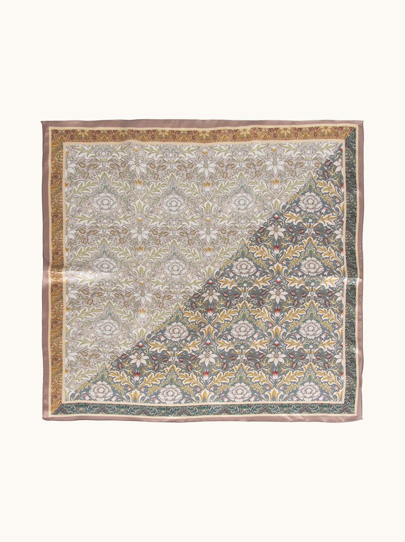 Silk scarf in the style of classic elegance 68cm x68cm image 2