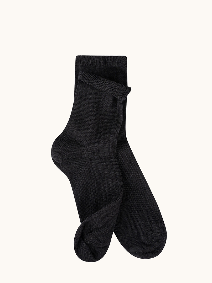 Women's merino wool socks – warm, ribbed image 2