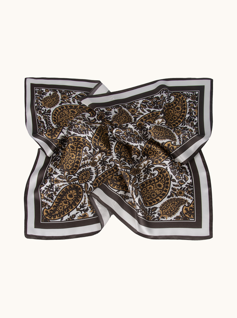 Silk scarf with paisley motif 65 cm x 65 cm image 3