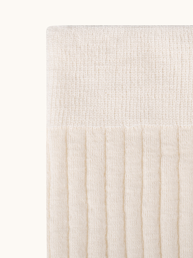 Warm women's wool socks made of burgundy merino wool with stripes image 3