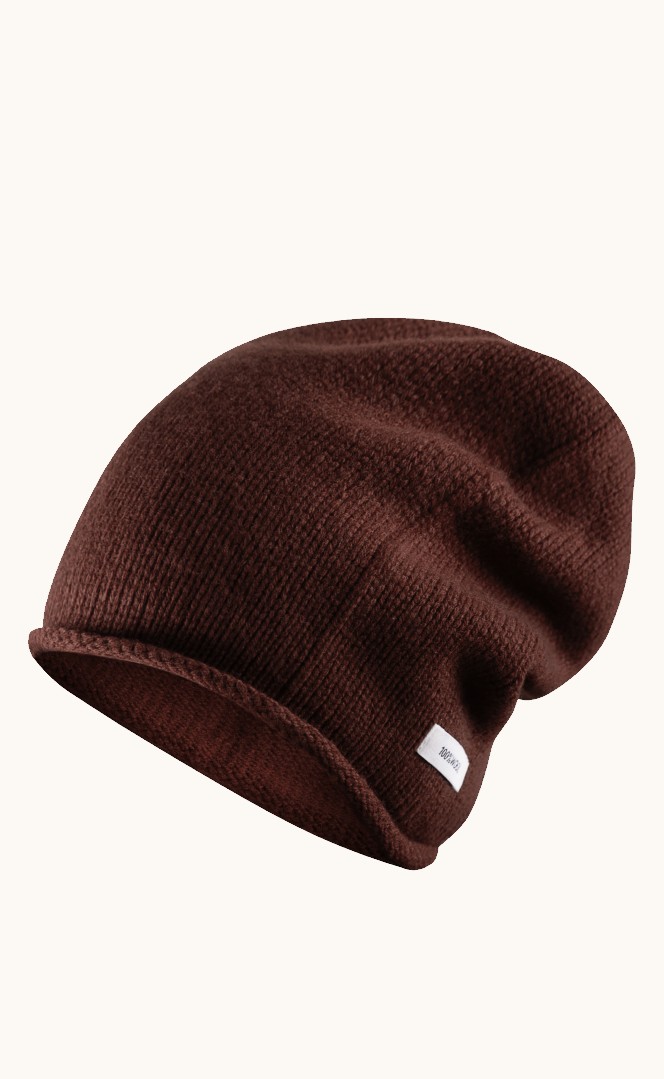 Wool cap with rolled brim brown smurfette image 1