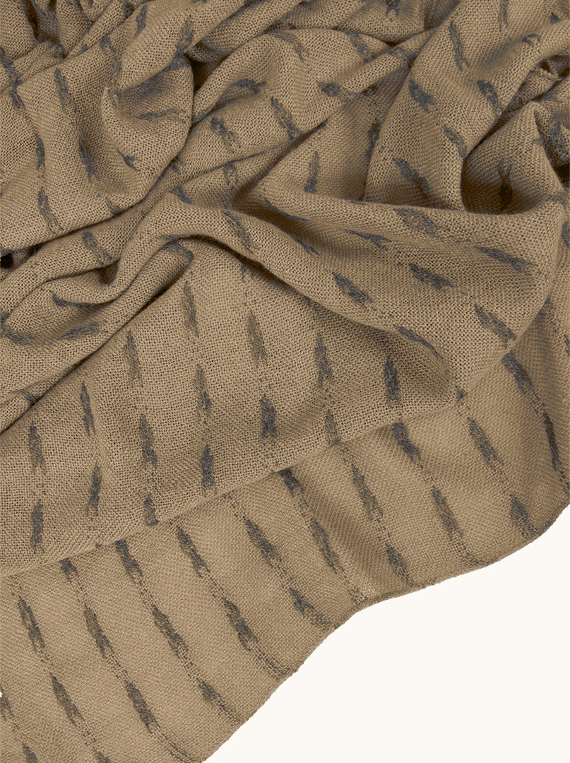 Warm scarf, dark beige, 75x210 cm image 4