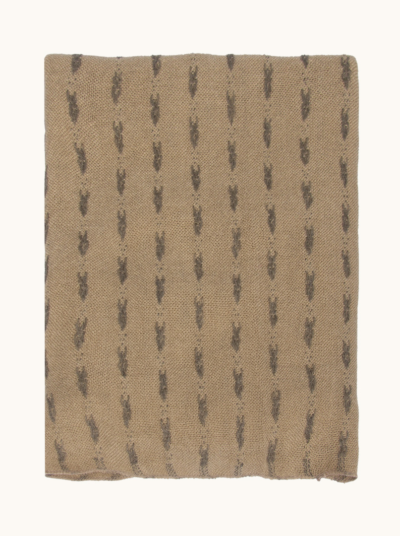 Warm scarf, dark beige, 75x210 cm image 3