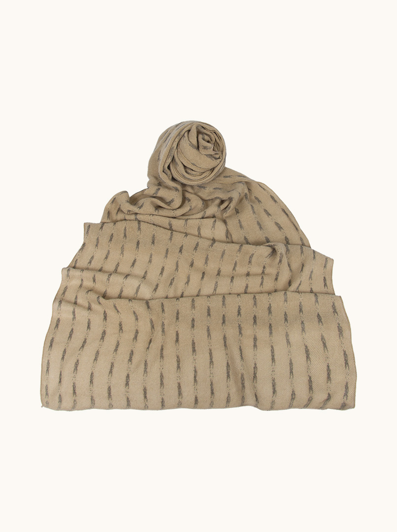 Warm scarf, dark beige, 75x210 cm image 2