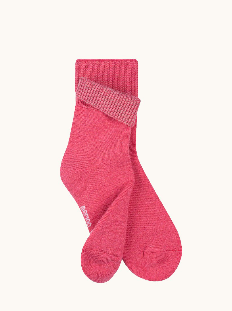 Women's thick merino wool socks pink - ACTIVE MERINO WOOL- warm image 2