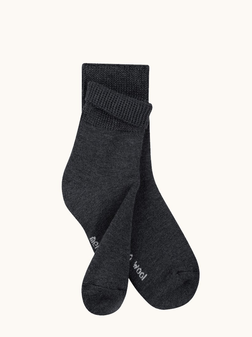 Women's thick merino wool socks graphite - ACTIVE MERINO WOOL- warm image 2