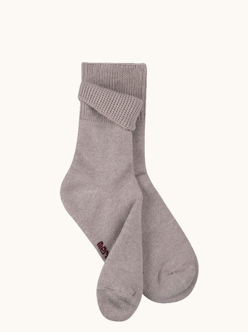 Women's thick merino wool socks beige - ACTIVE MERINO WOOL- warm image 1