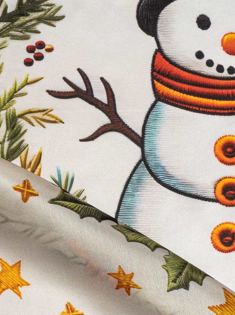 Small women's silk scarf with herringbone pattern, 53 cm x 53 cm image 4