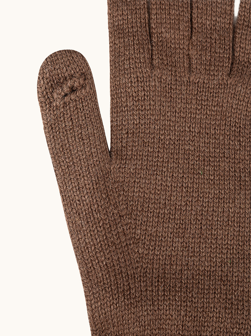 Wool gloves in beige color with insulator image 3