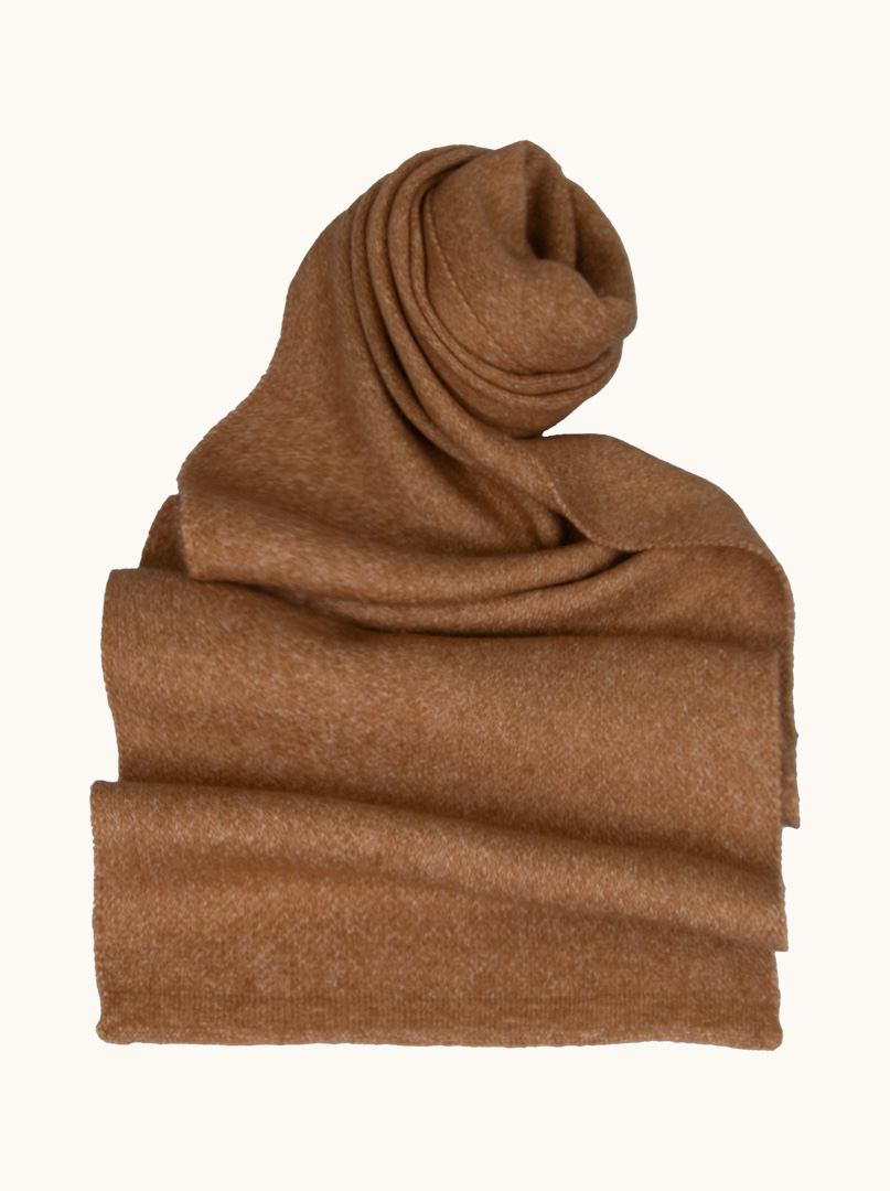 Scarf in caramel shade 32 cm x 190 cm image 2
