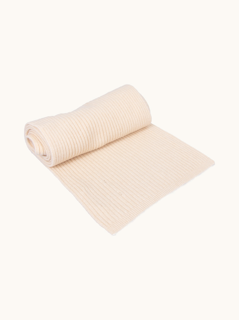 Ecru  striped scarf 35 cm x 200 cm image 4