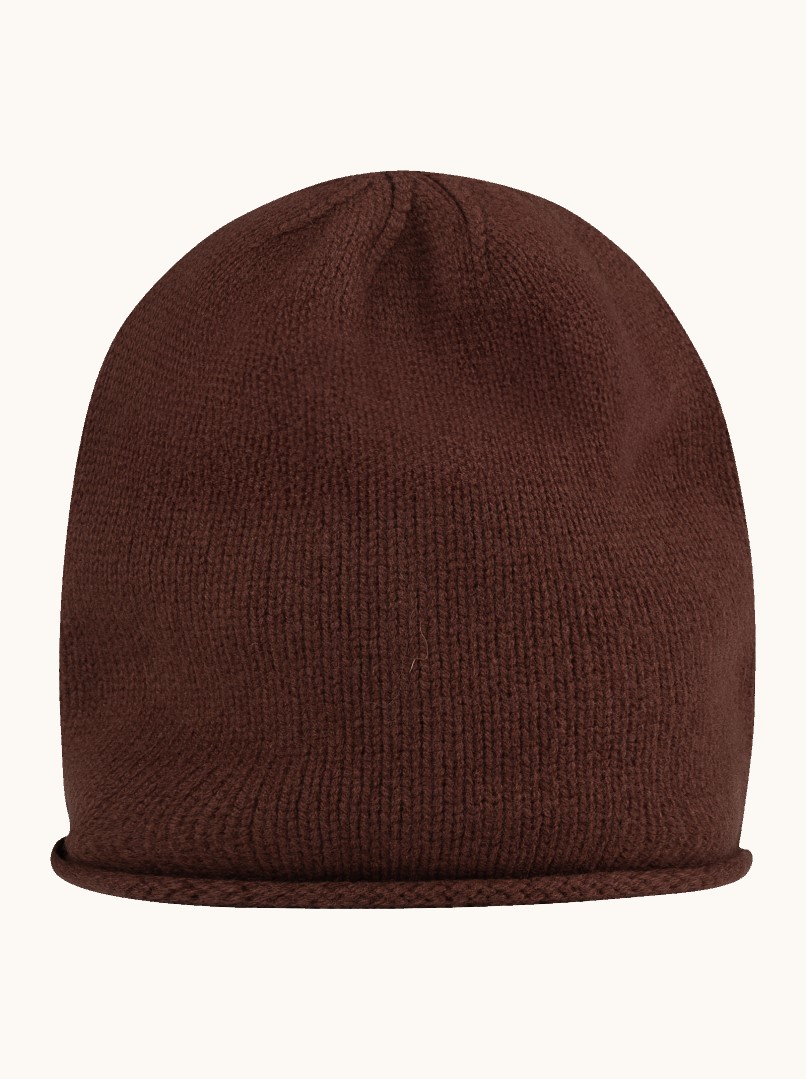 Wool cap with rolled brim brown smurfette image 2