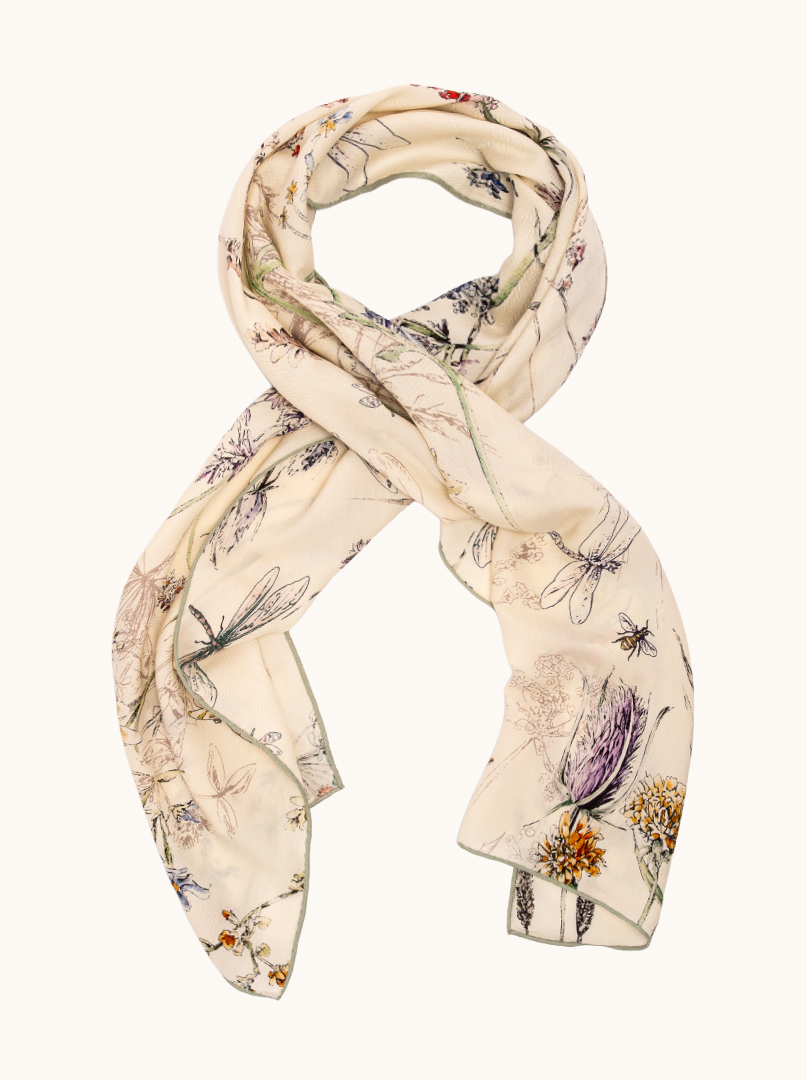 large-silk-scarf-double-sided-artistic-design-with-weights-and-flowers-50cm-x-170-cm-s05sz171 image 1