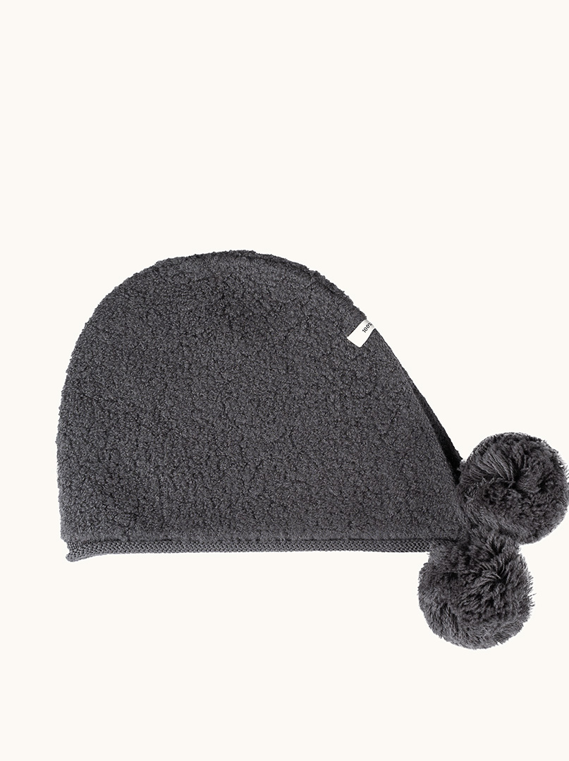 Beanie with binding 100% wool grey image 4