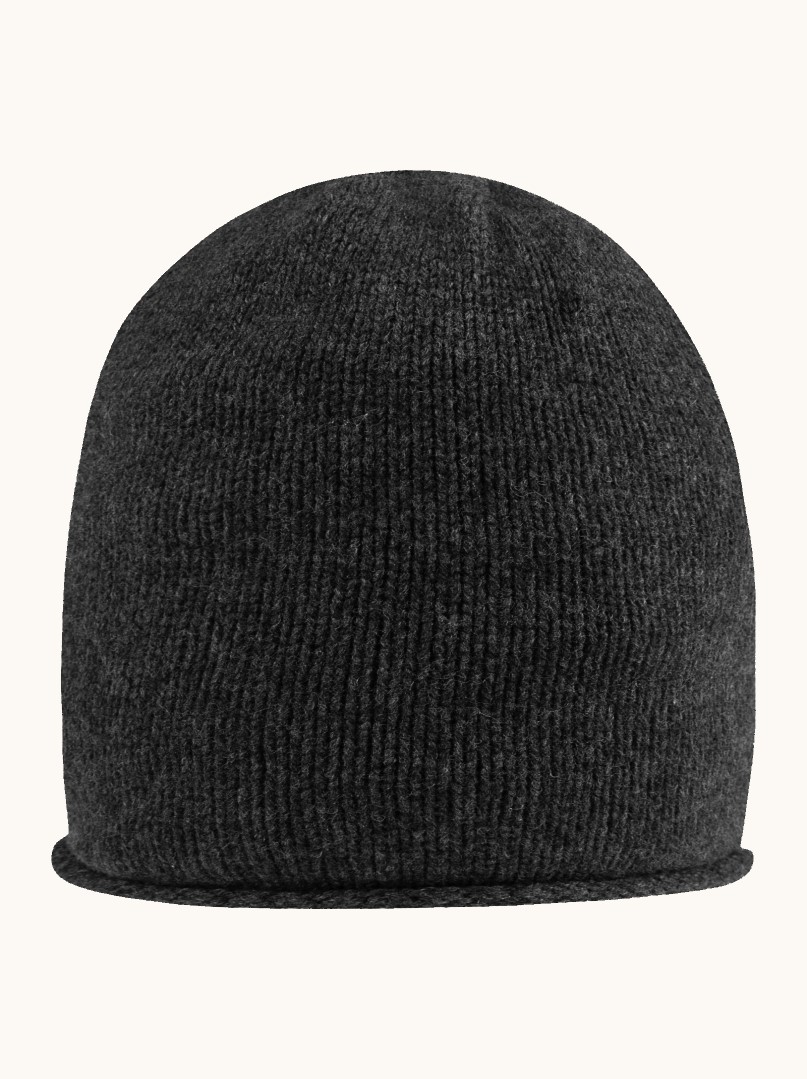 Wool cap with curled brim grey smurfette hat image 2