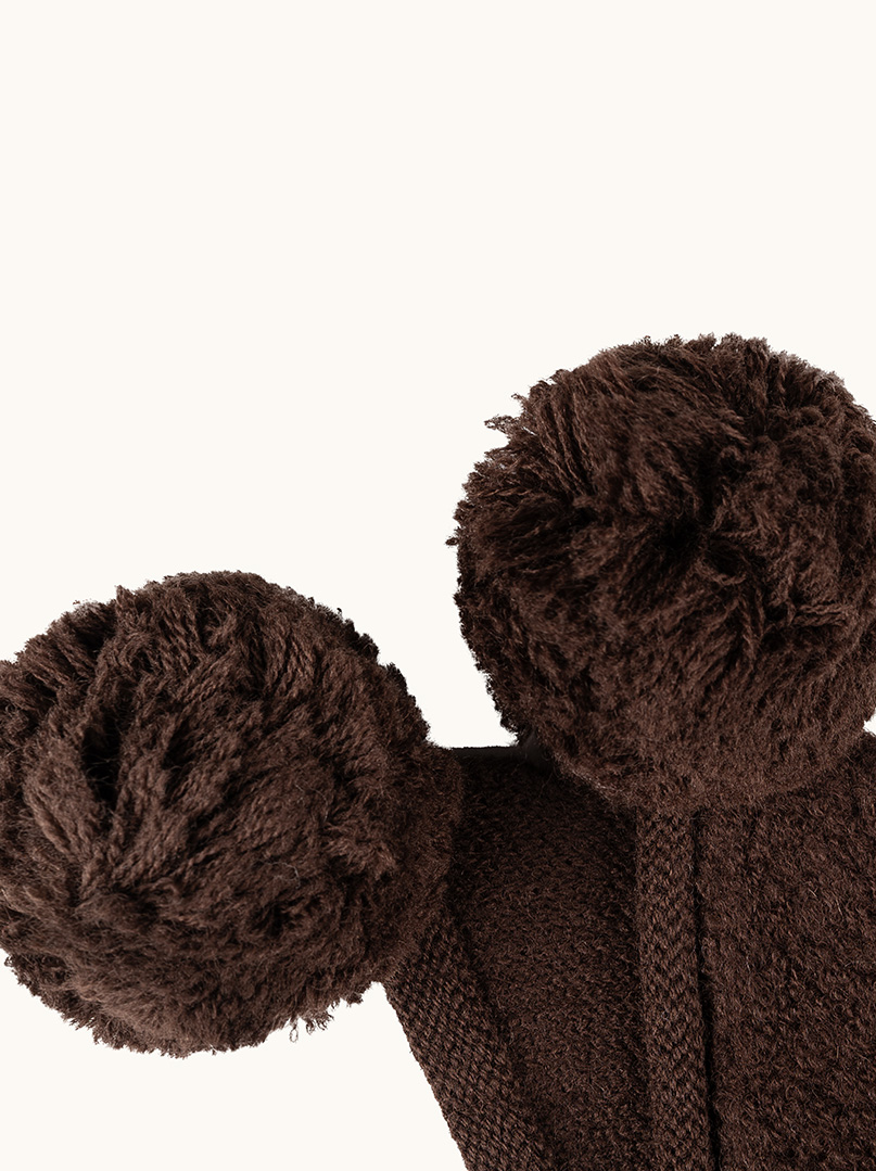 Beanie with binding 100% wool black image 3