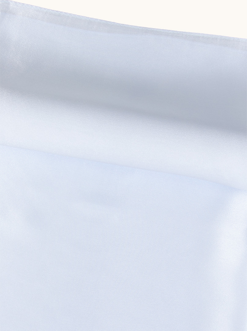 Small women's silk scarf blue plain 53cm x 53cm image 2