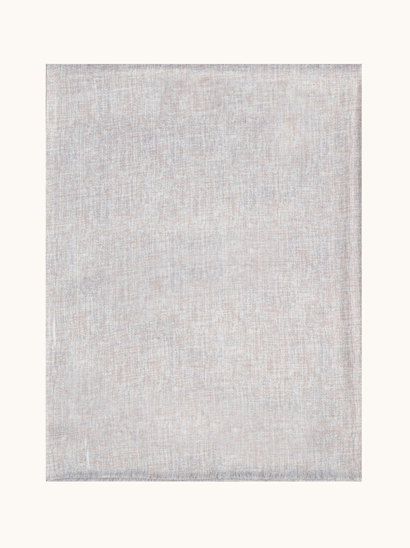 Wool scarf with viscose beige-grey 70cm x 190cm image 2
