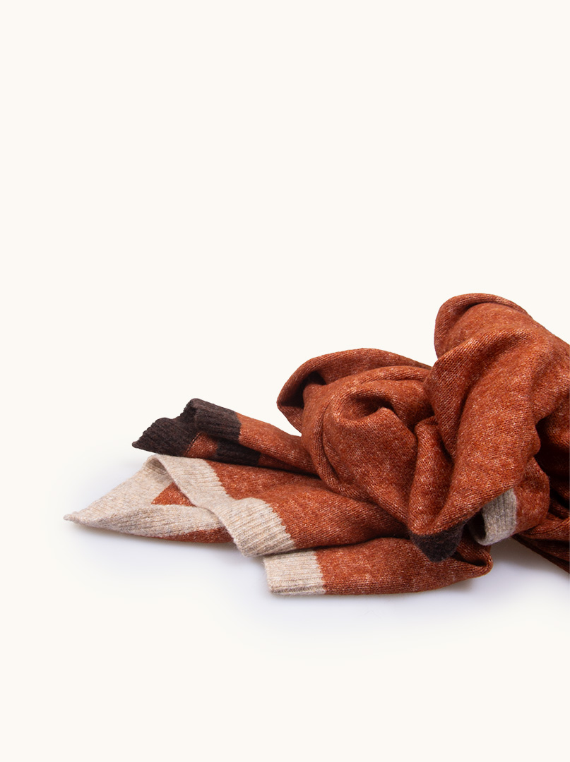 Brown shawl 50 cm x 200 cm image 2