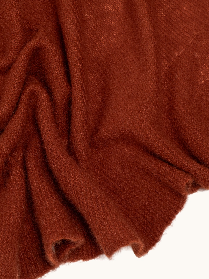 Exclusive cashmere shawl in copper color 50 cm x 220 cm PREMIUM image 4