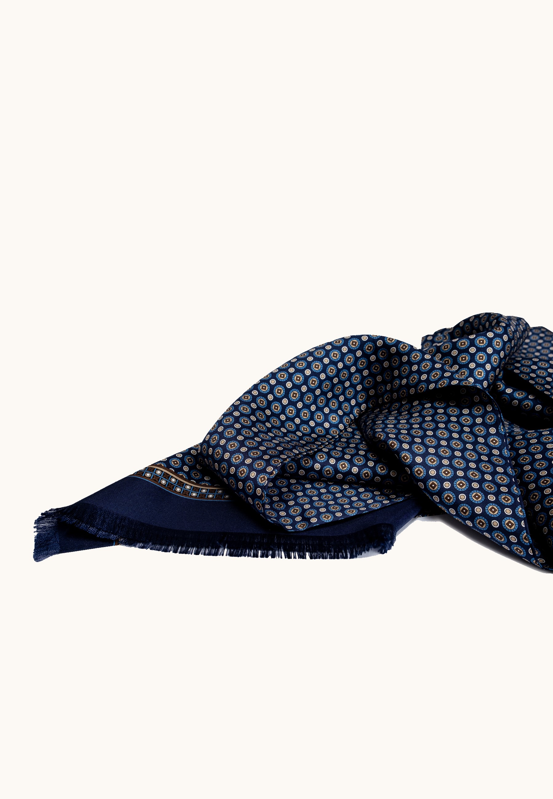 Exclusive men's scarf with geometric patterns, 25 cm x 160 cm image 4