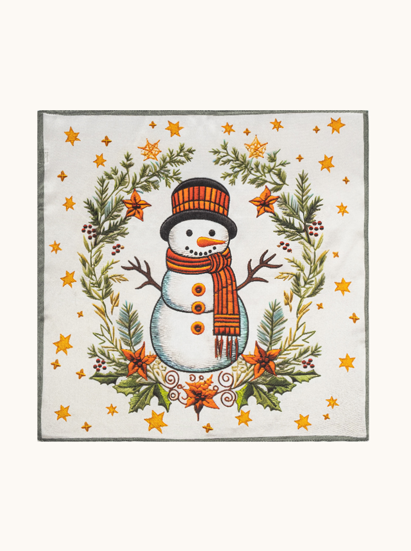 Small women's silk scarf with herringbone pattern, 53 cm x 53 cm image 1