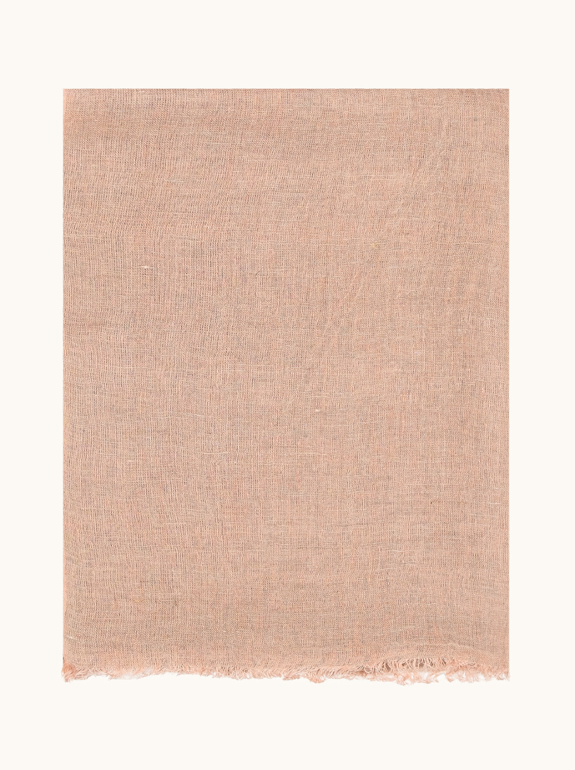  Linen shawl in powder pink 75cm x 215 cm image 2