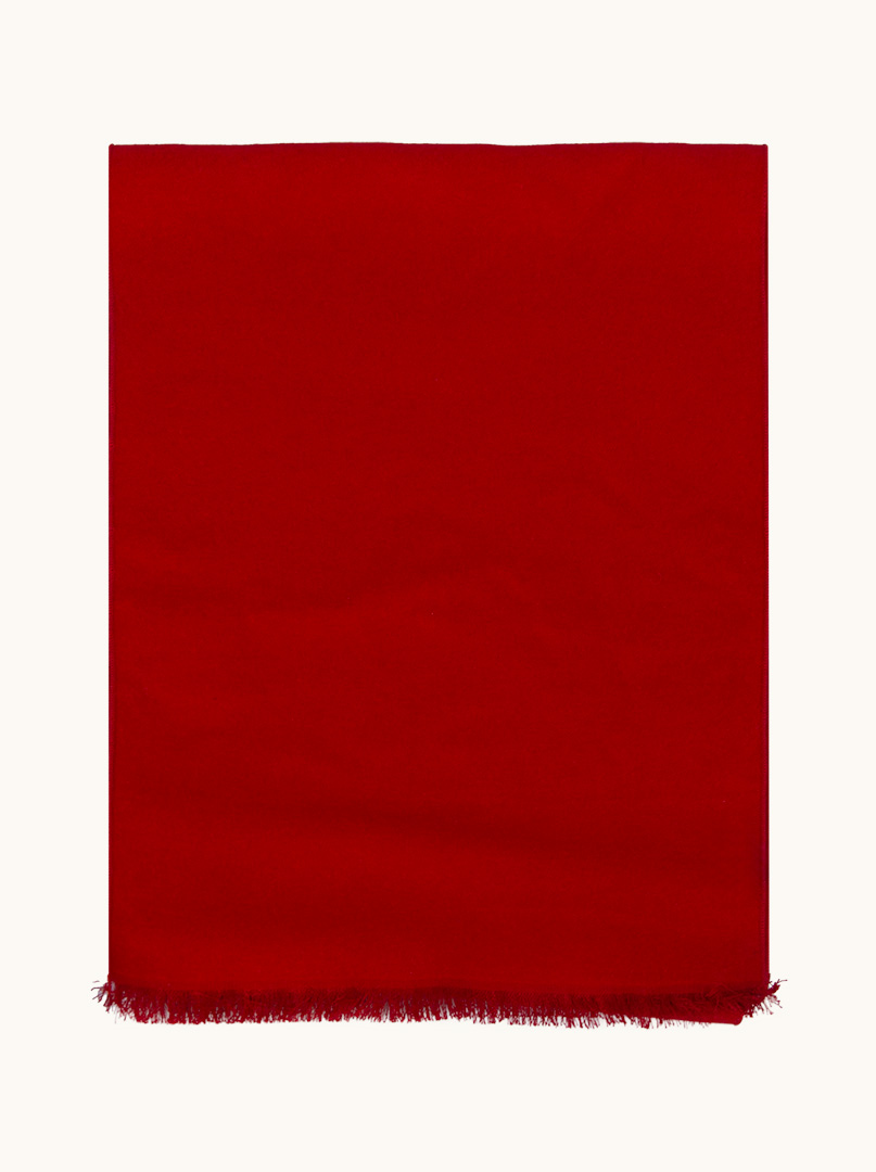 Red silk scarf 30 cm x 180 cm image 2