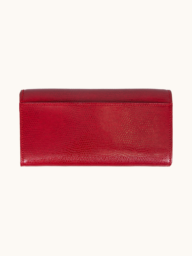 Large red Allora cowhide leather wallet - Allora image 1