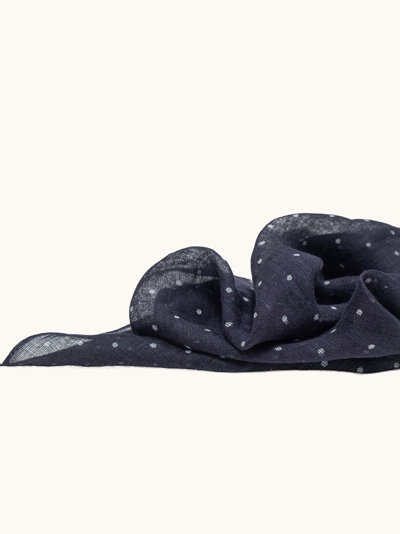 Light linen scarf with fringes, salmon, 55cm x 180cm image 3