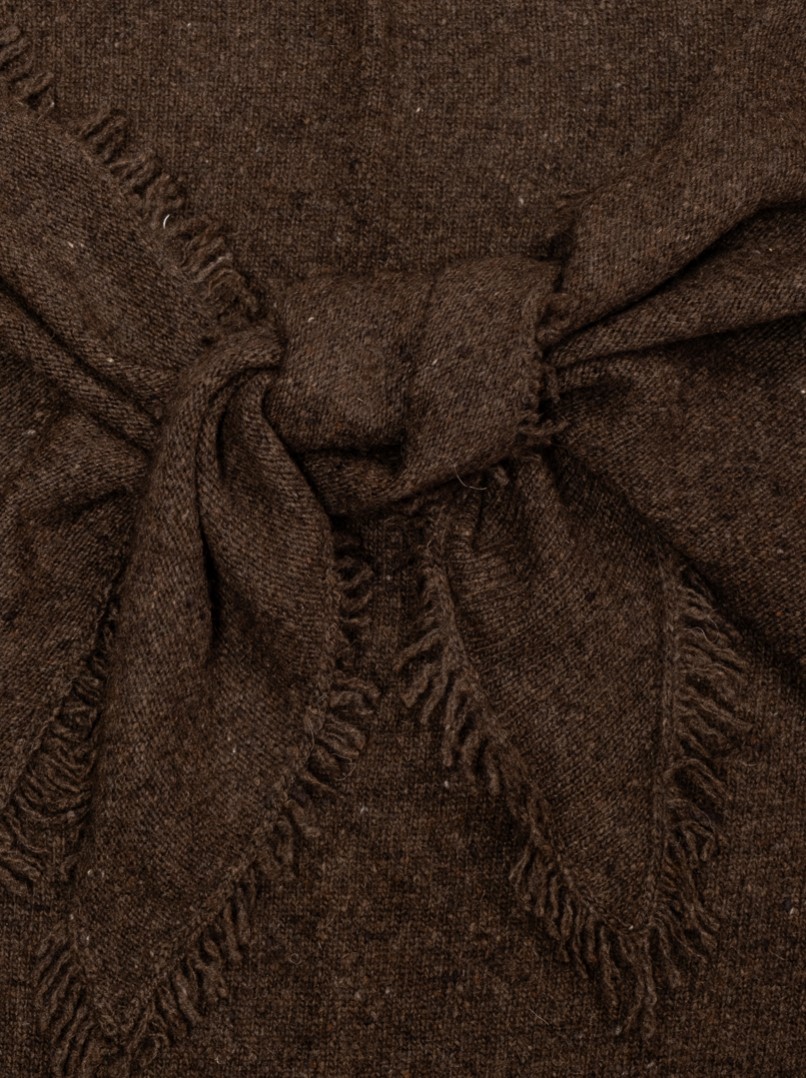 Fringed wool shawl BRUNA PREMIUM wool 100%. image 2