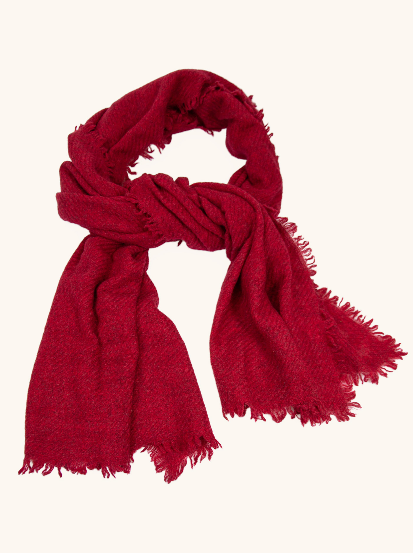 Ecru cashmere scarf with contrasting trim - luxurious lightness and minimalism PREMIUM image 1