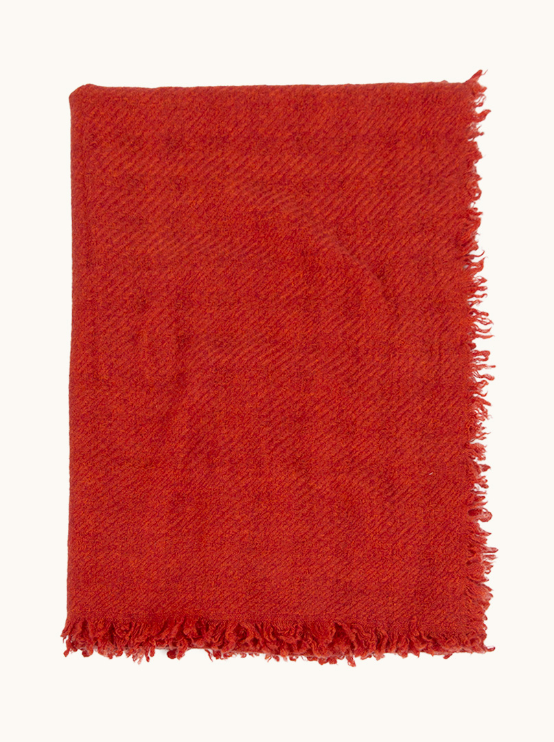 Ecru cashmere scarf with contrasting trim - luxurious lightness and minimalism PREMIUM image 2