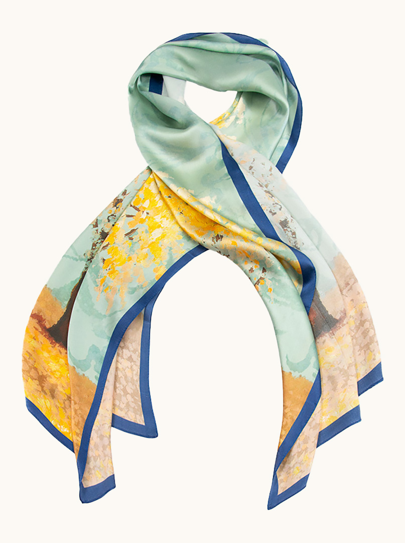Scarf with  silk image 1