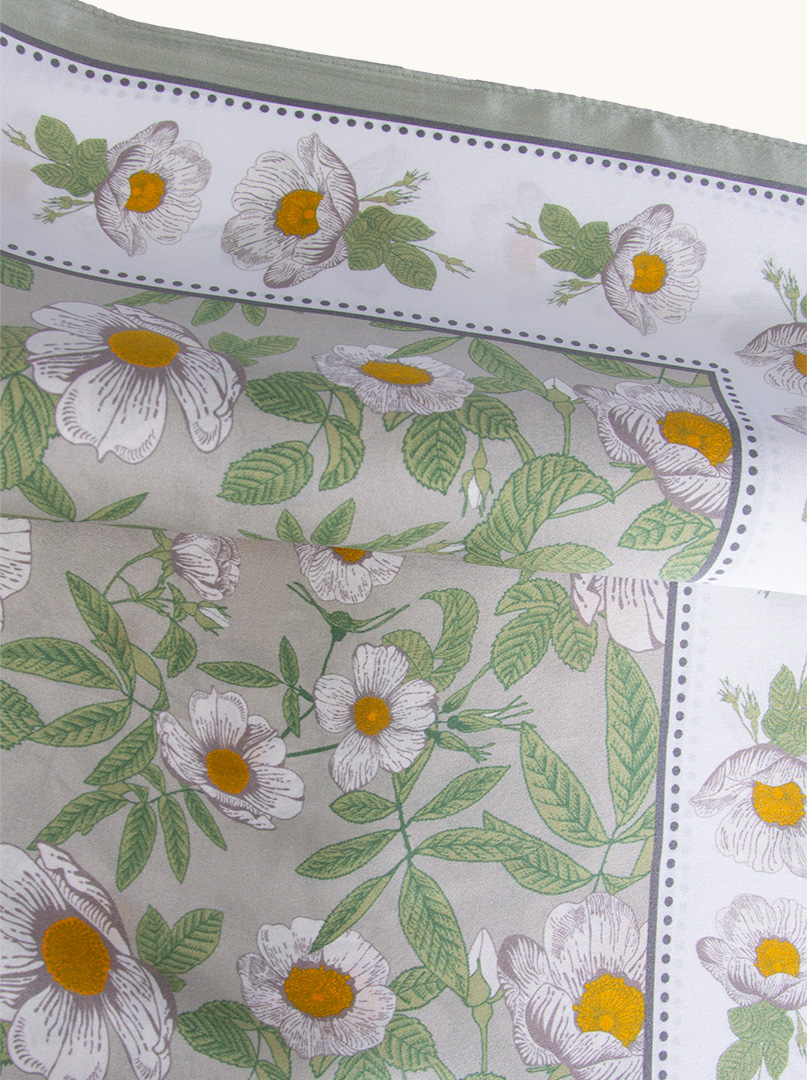 Silk scarf Meadow of Whispers 68cm x 68cm image 4