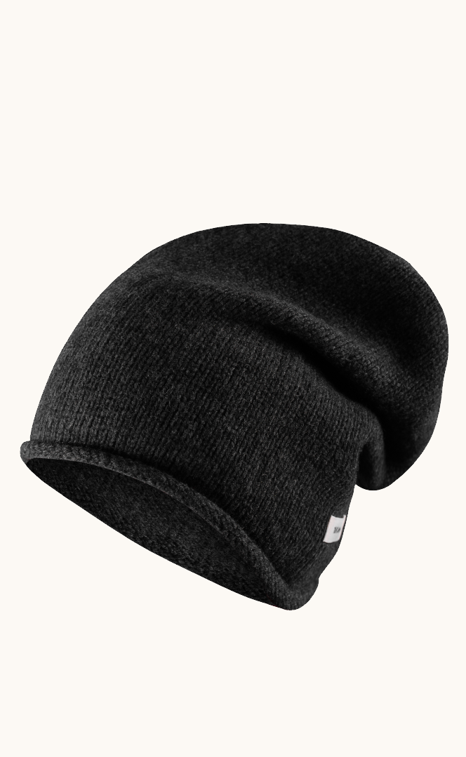 Wool cap with curled brim grey smurfette hat image 1