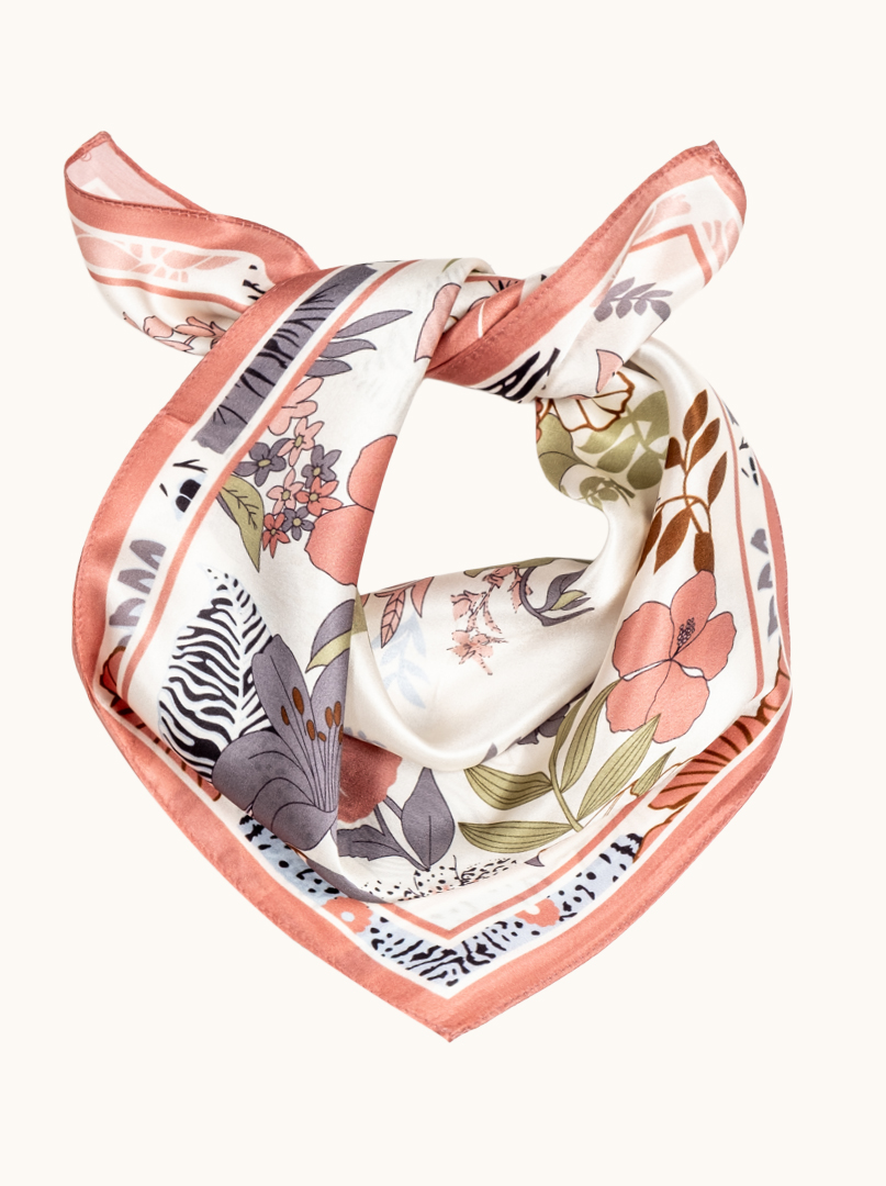 Small exotic silk scarf 53cm x53cm image 1
