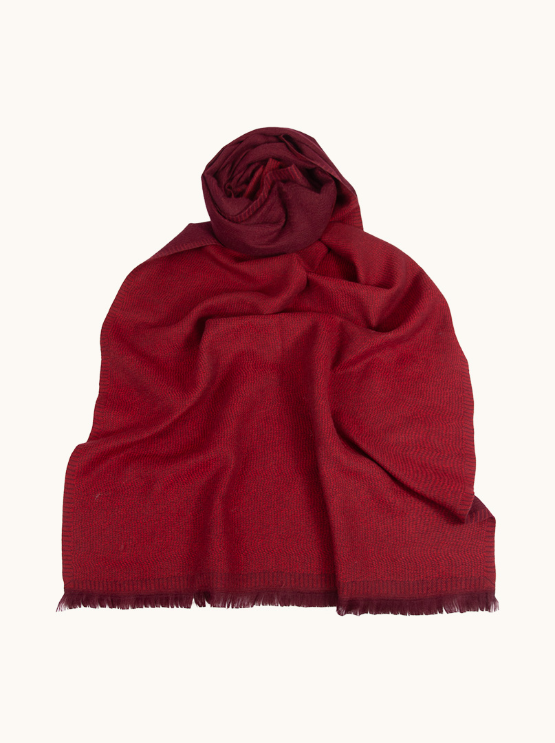 Maroon shawl with fine texture 65 cm x 190 cm image 1