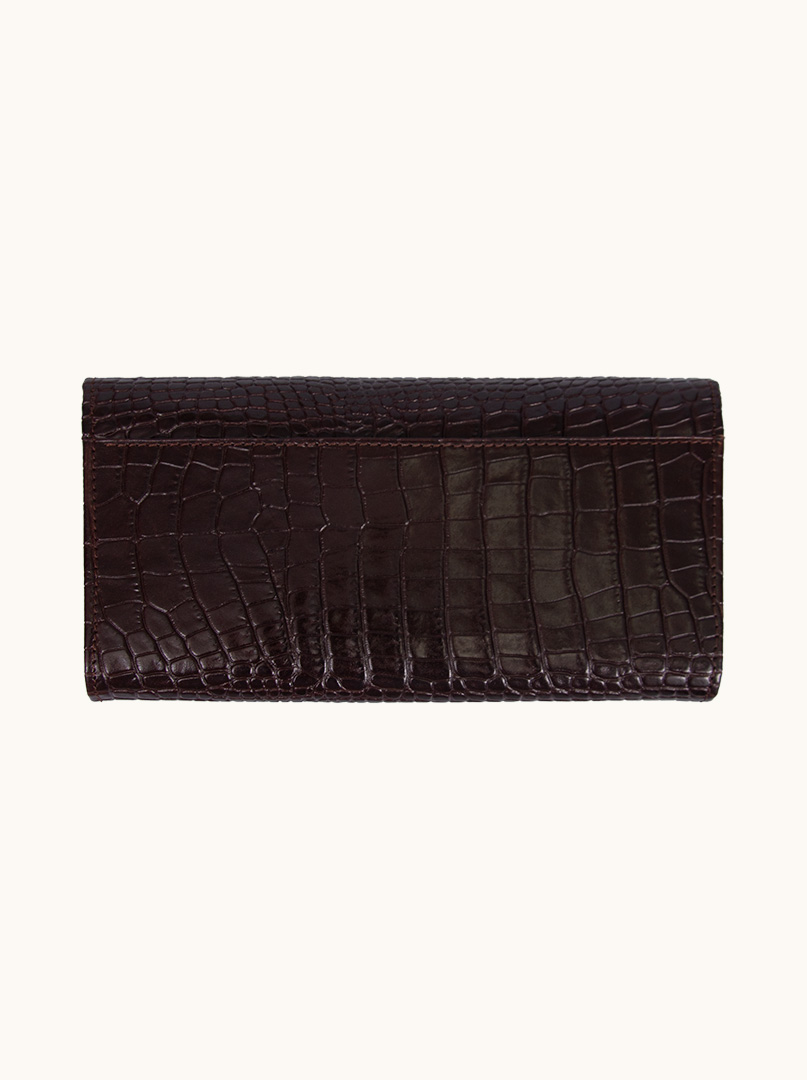 Large brown cowhide leather Allora wallet - Allora image 1