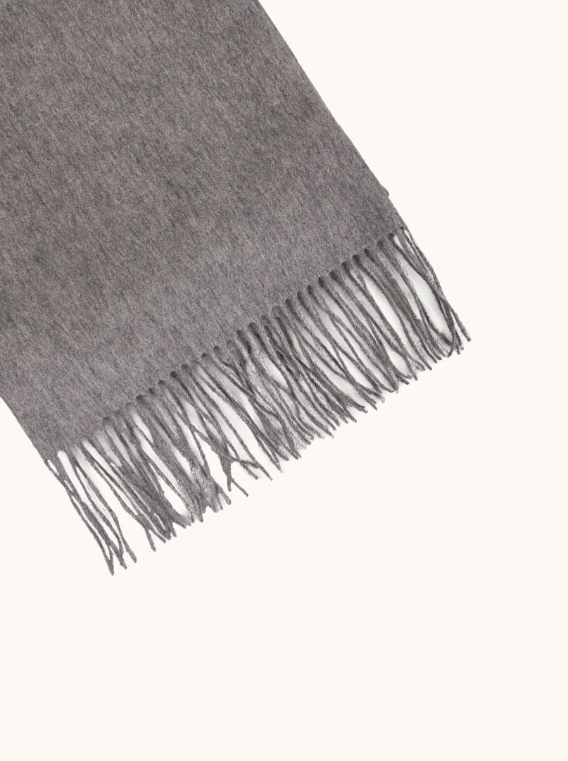 Scarf 100% wool warm grey 70 cm x 180 cm image 3