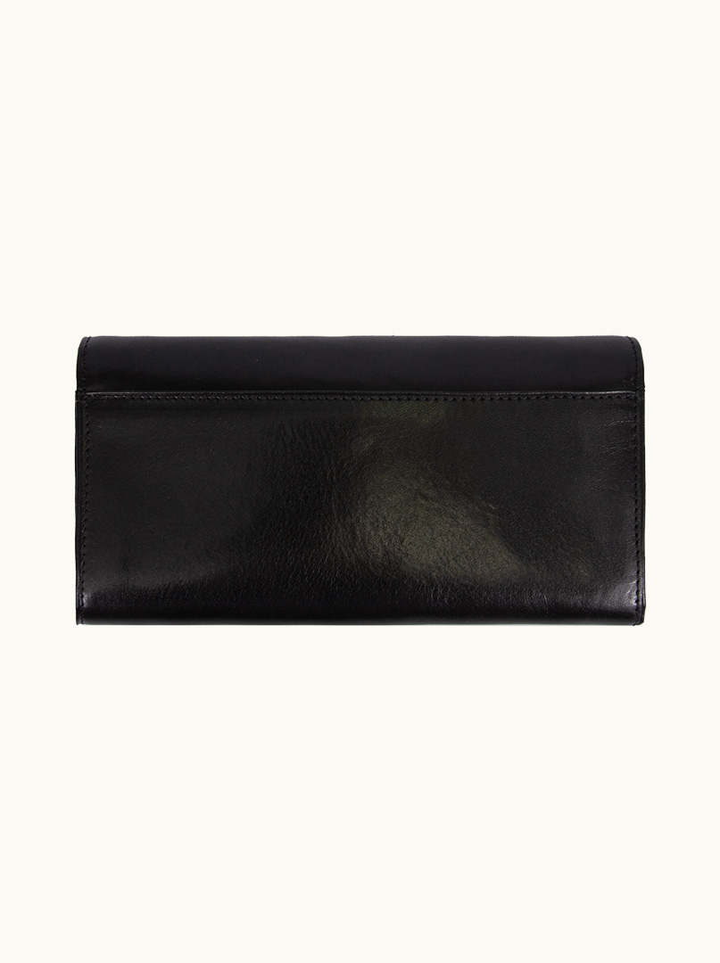 Large black Allora wallet in cowhide leather - Allora image 1