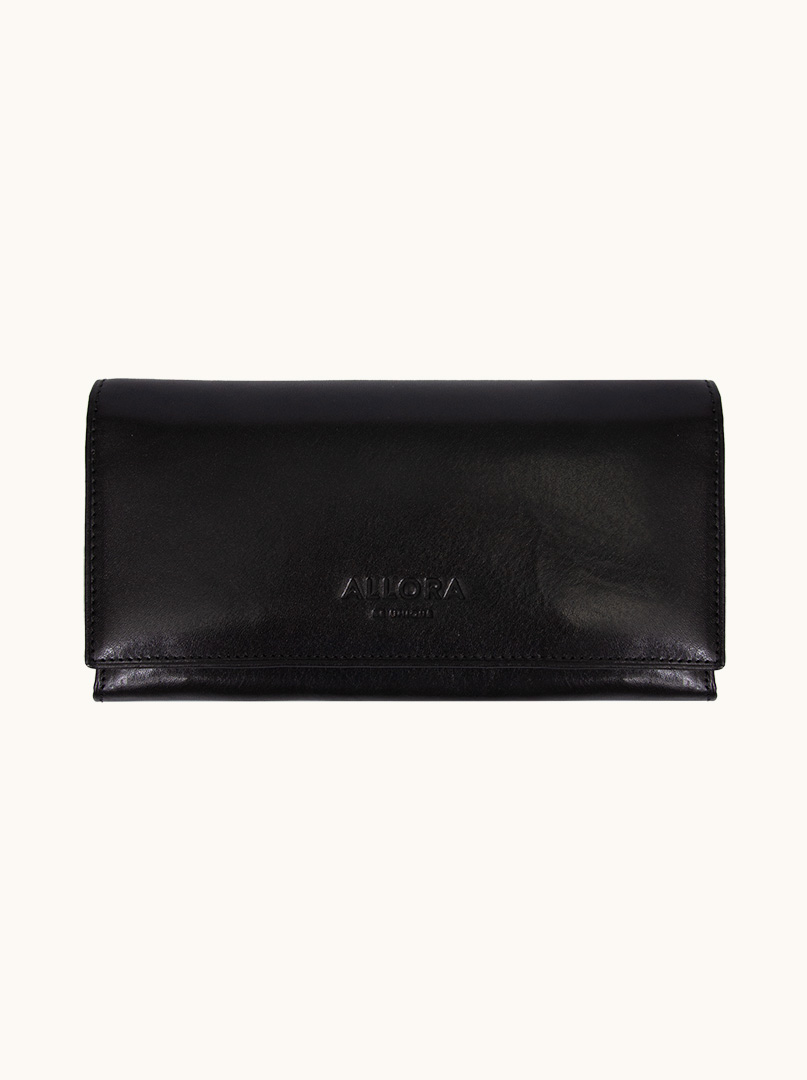 Large black Allora wallet in cowhide leather - Allora image 3