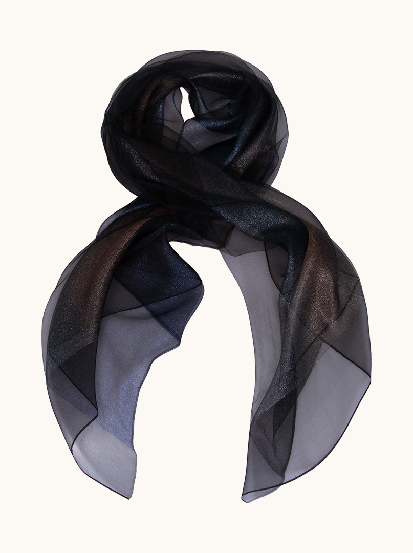 Evening shawl navy blue 75 cm x 190 cm PREMIUM image 2