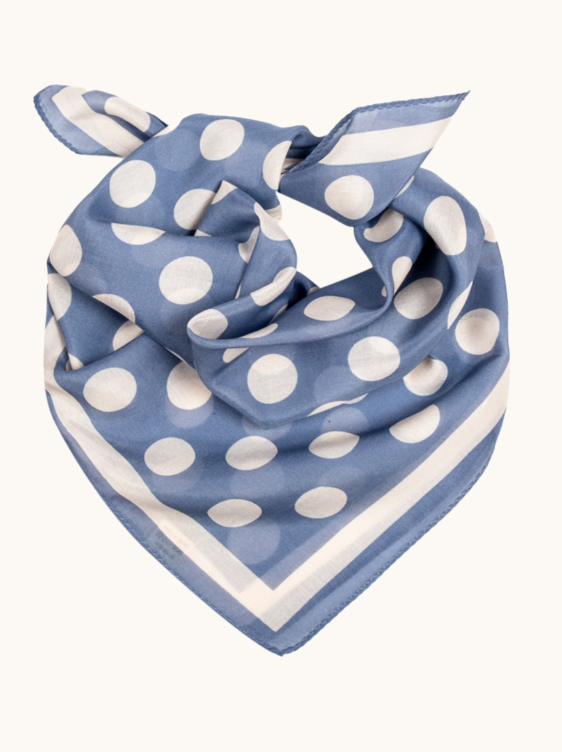 Small cotton neckerchief with mulberry silk beige beige 53cm x53cm image 1