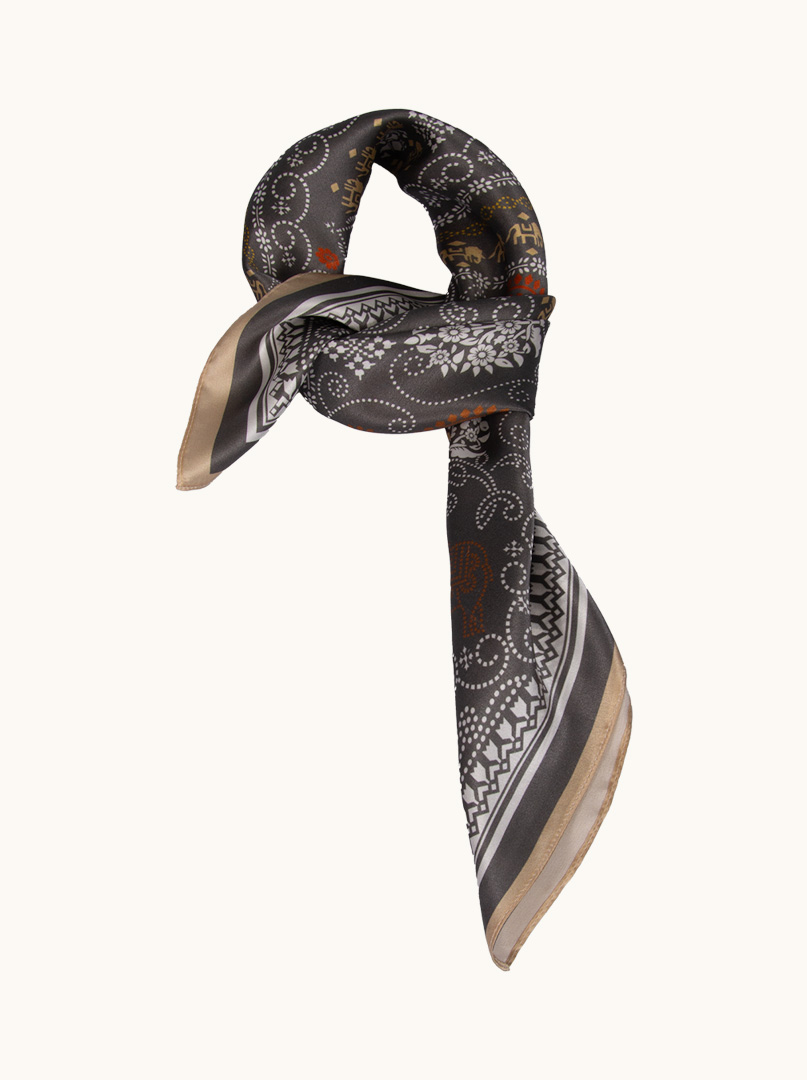 Silk scarf with paisley motif 70 cm x 70 cm PREMIUM image 1