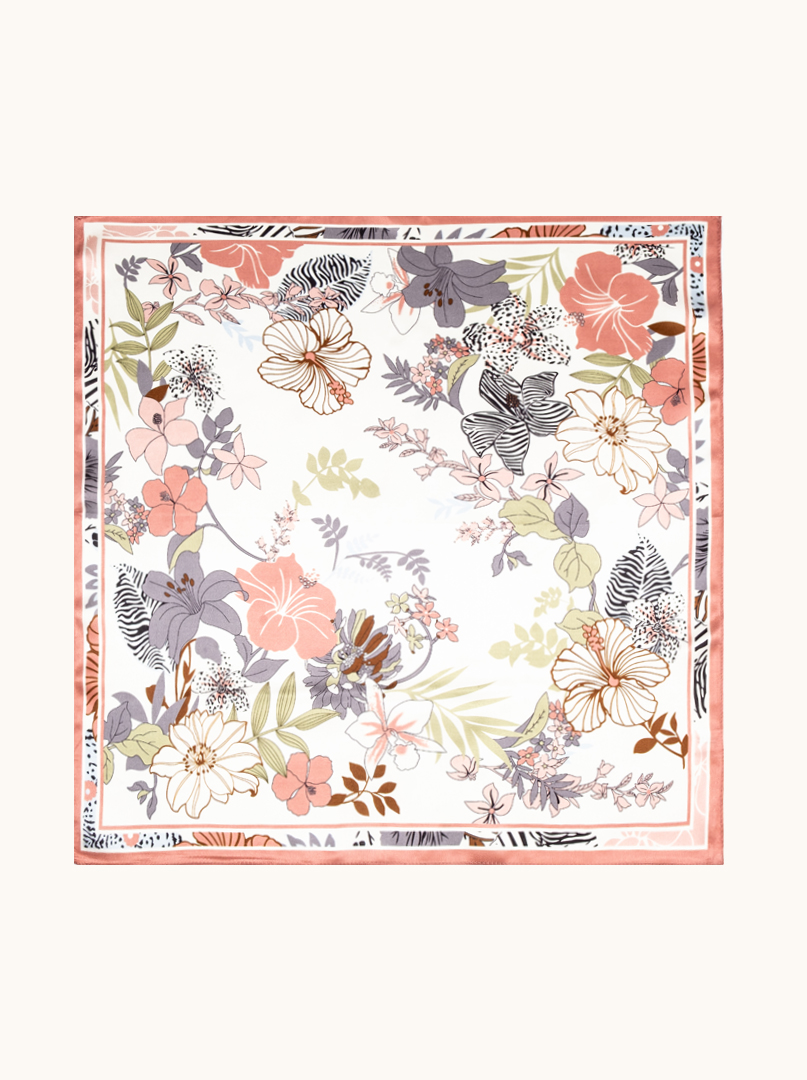Small exotic silk scarf 53cm x53cm image 3