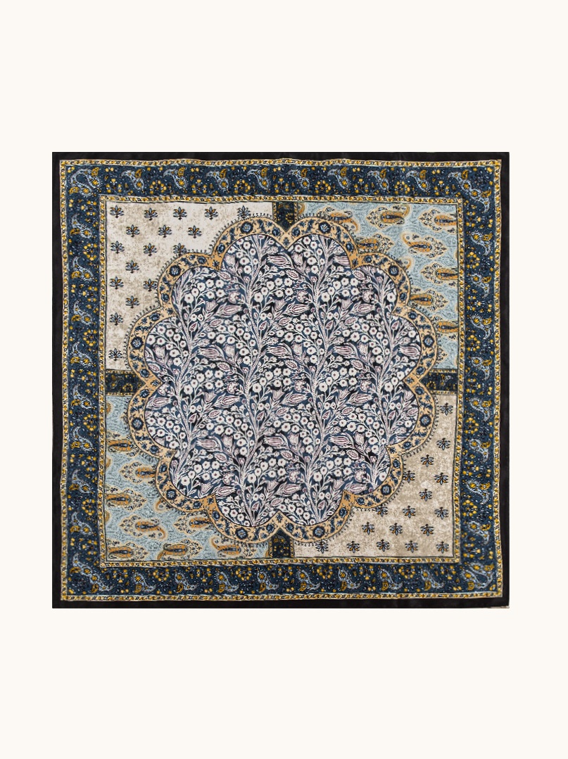 Silk scarf with a hint of the orient 68cm x 68cm image 2