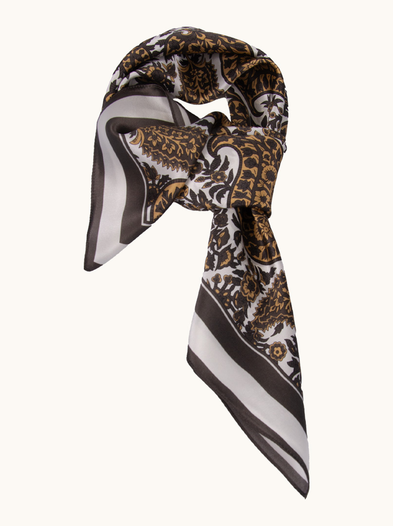 Silk scarf with paisley motif 65 cm x 65 cm image 1