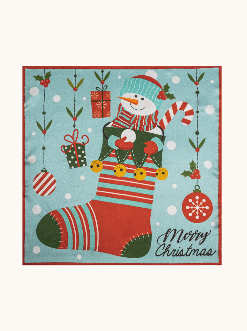 Small women's silk scarf with herringbone pattern, 53 cm x 53 cm image 1