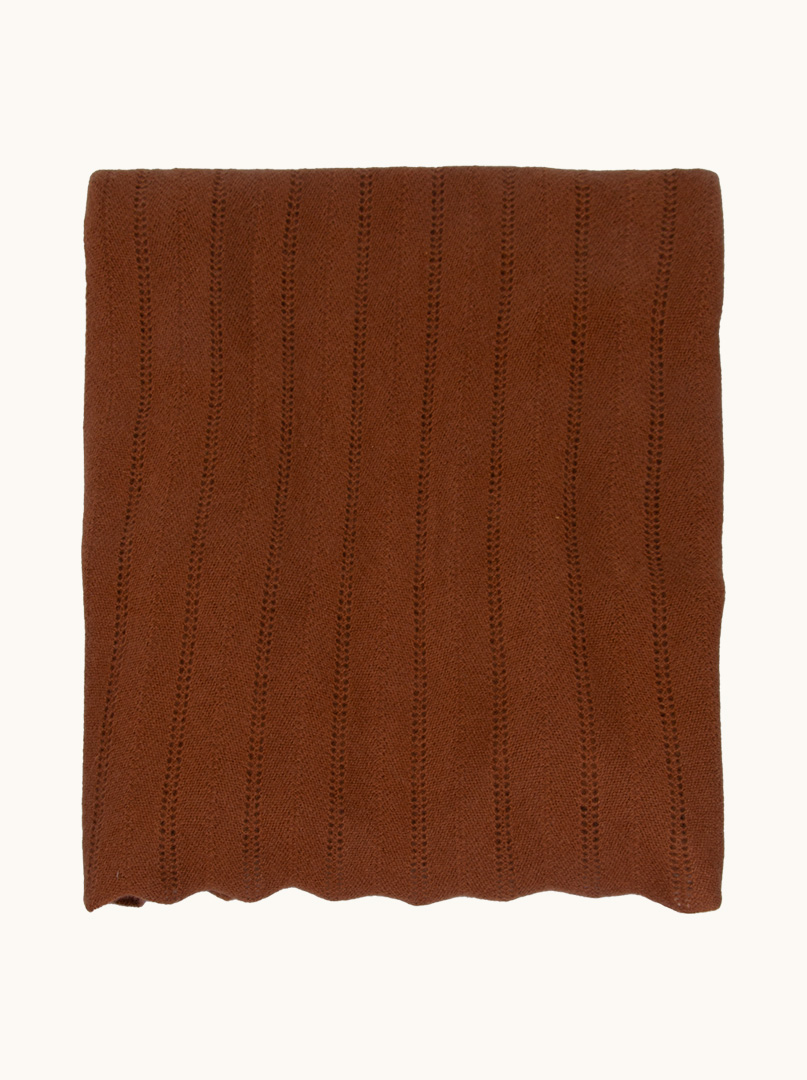 Exclusive cashmere brown shawl 60 cm x 220 cm PREMIUM image 1